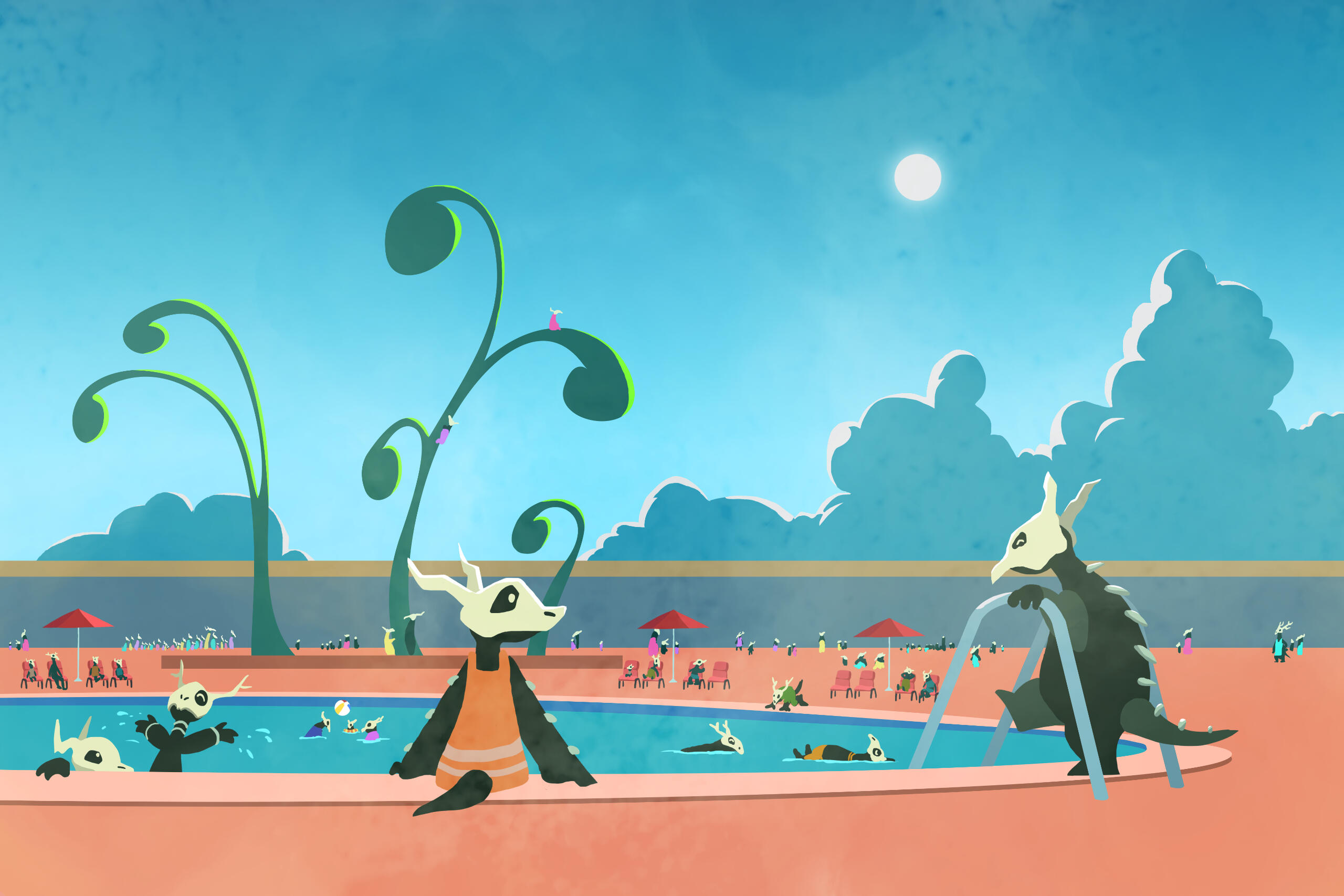 From Light Public Pool Postcard